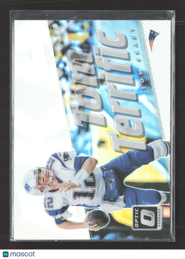 2017 Excellent Donruss Optic Tom Terrific Prizm Tom Brady #15 New England Patriots Football Card