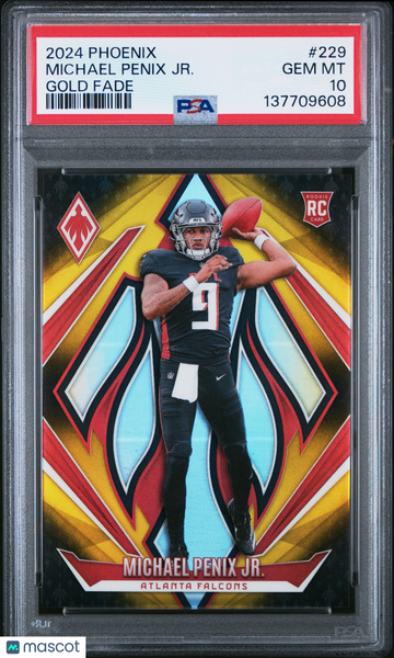 2024 Panini Phoenix Michael Penix JR. #229 Gold Fade PSA 10