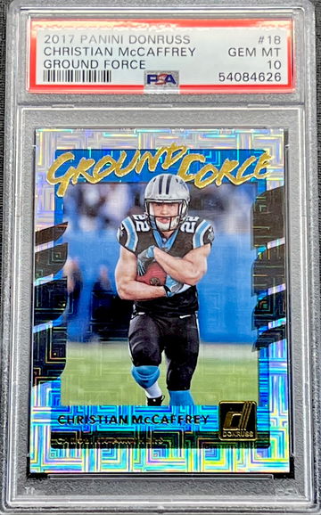 2017 Christian McCaffrey Panini Donruss Ground Force #18 PSA 10 GEM MT