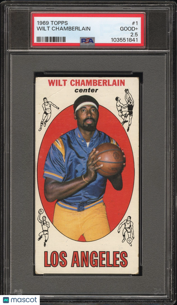1969 Topps Wilt Chamberlain #1 PSA 2.5