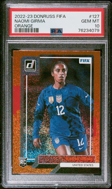 2022 DONRUSS NAOMI GIRMA PANINI FIFA ORANGE #127 PSA 10