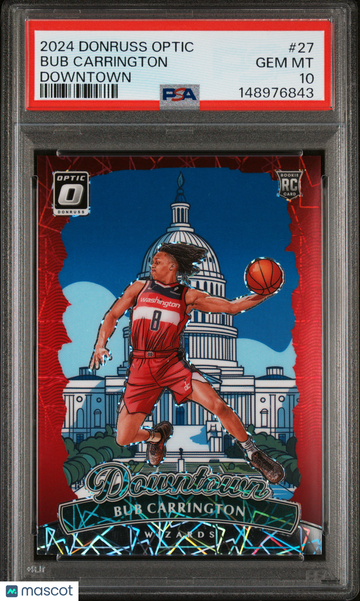 2024 Donruss Optic Downtown Bub Carrington #27 RC PSA 10