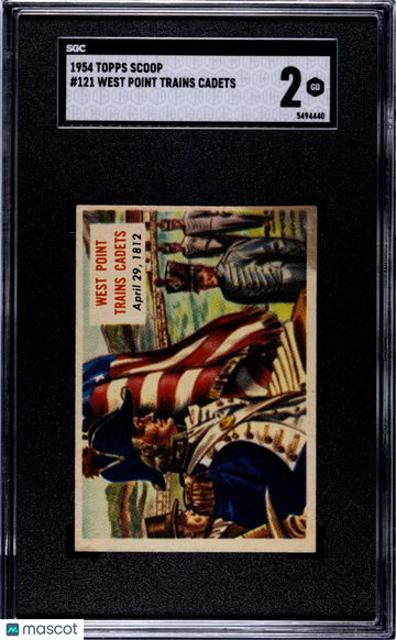 1954 Topps Scoop West Point Trains Cadets #121 SGC 2