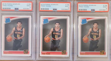 2018-19 Trae Young Donruss Lot (3) PSA 9