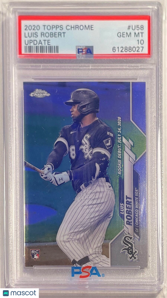 2020 Topps Chrome Update Luis Robert #U58 PSA 10