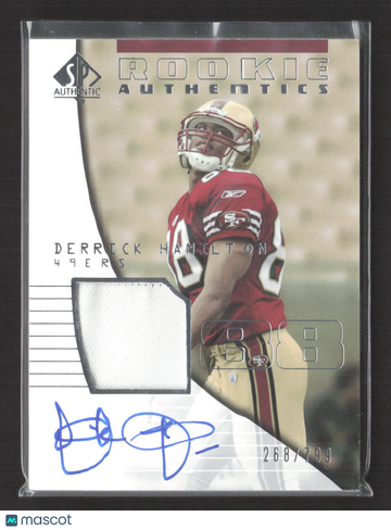 2004 Upper Deck SP Authentic Derrick Hamilton #201 268/799 Event-Worn Patch Auto