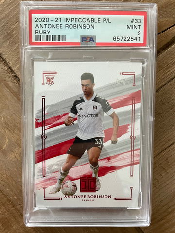 2021-21 Impeccable Antonee Robinson Ruby /8 Rookie PSA 9