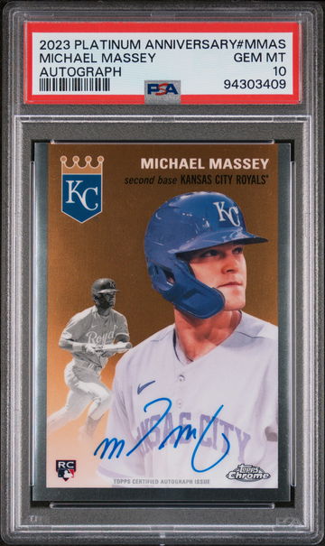 2023 Topps Chrome Platinum Michael Massey #MMAS RC Auto PSA 10
