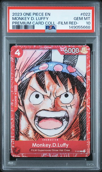 2023 One Piece Premium Collection Film Red Monkey D. Luffy #P-022 PSA 10
