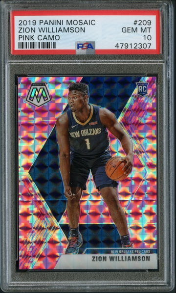 2019 MOSAIC PINK ZION WILLIAMSON PSA 10