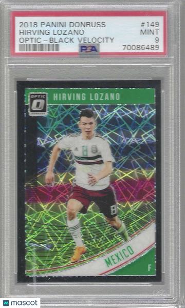 2018 Panini Donruss Hirving Lozano #149 Optic Black Velocity PSA 9