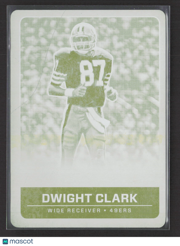 2017 Panini Plates & Patches Classics Football Dwight Clark #IC-DC Yellow Printing /1 Printing Plate