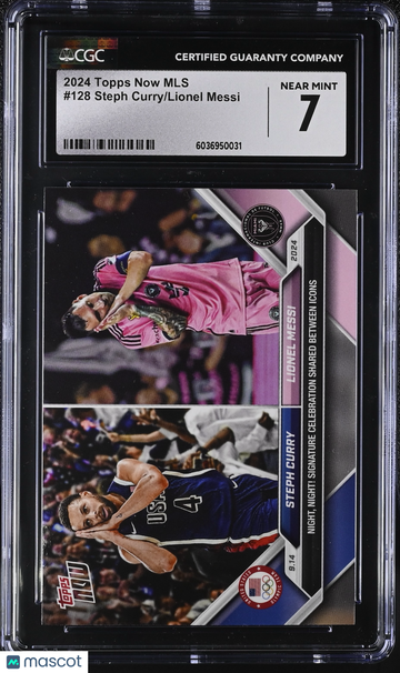 2024 Topps Now MLS Steph Curry/Lionel Messi #128 CGC 7