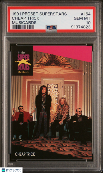 1991 Proset Superstars Musicards Cheap Trick #154 PSA 10