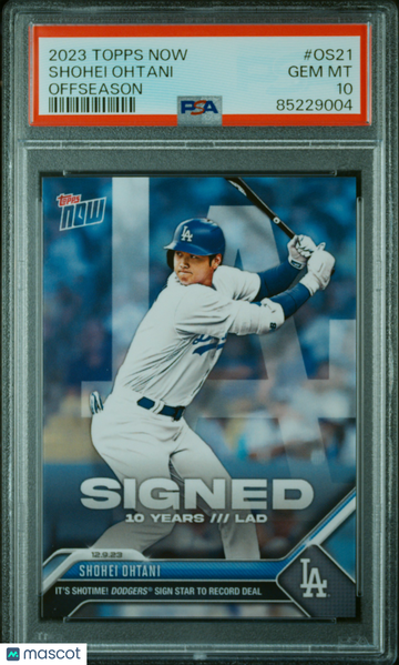2023 Topps Now Offseason Shohei Ohtani #OS21 PSA 10