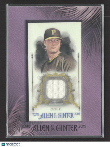 2015 Topps Allen & Ginter Gerrit Cole #FMR-GC Relic Game-Used Memorabilia