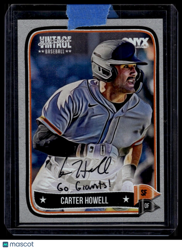 2024 Onyx Vintage Extended Carter Howell #VACAHO Autographs Silver SN AU