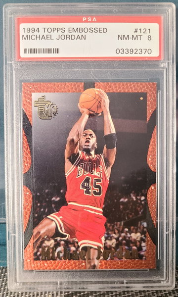 1994 Topps Embossed Michael Jordan #121 PSA 8