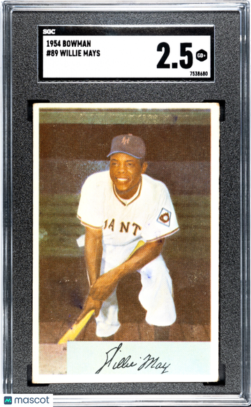 1954 Bowman Willie Mays #89 SGC 2.5