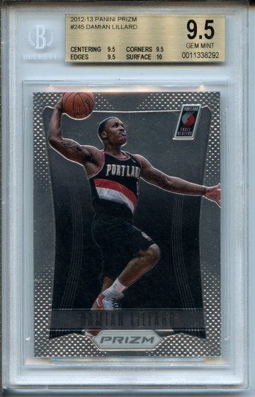 2012-13 Panini Prizm Damian Lillard Rookie #245 BGS Gem Mint 9.5