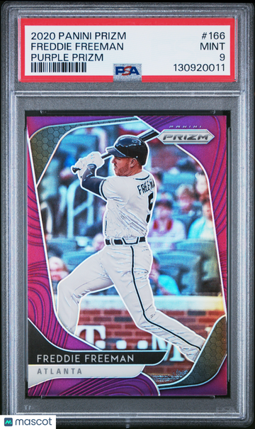 2020 Panini Prizm Freddie Freeman #166 Purple PSA 9