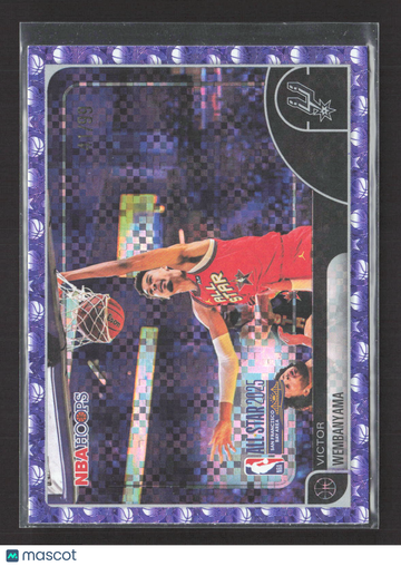 2025 Topps NBA Hoops Victor Wembanyama #289 Purple Checkerboard