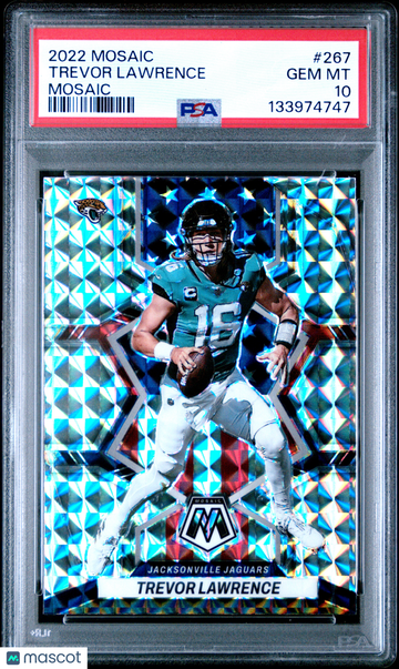 2022 Panini Mosaic Trevor Lawrence #267 National Pride Rookie PSA 10