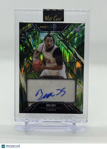 2024 Wild Card Zed Key WMGA-ZK Auto Green Parallel Basketball Card Near Mint