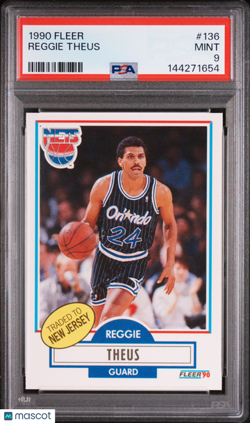 1990 Fleer Reggie Theus #136 PSA 9
