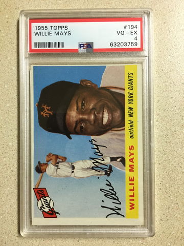 1955 Topps #194 Willie Mays PSA 4 VG-EX GIANTS HOF