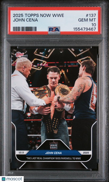 2025 Topps Now WWE John Cena #137 PSA 10