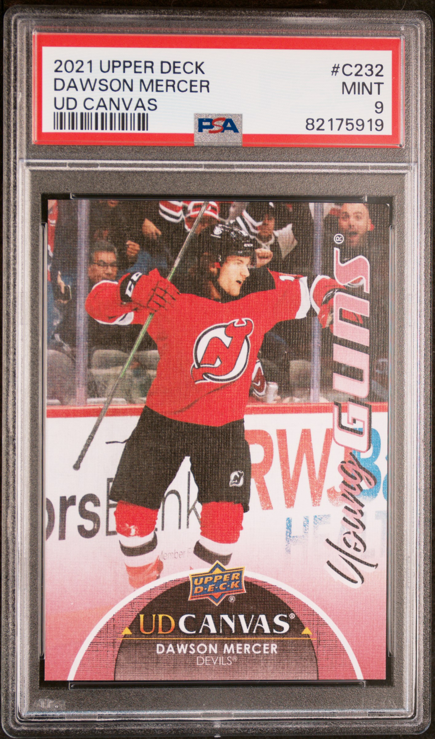 2021-2022 Upper Deck UD Canvas Dawson Mercer #C232 UD Canvas Rookie PSA 9