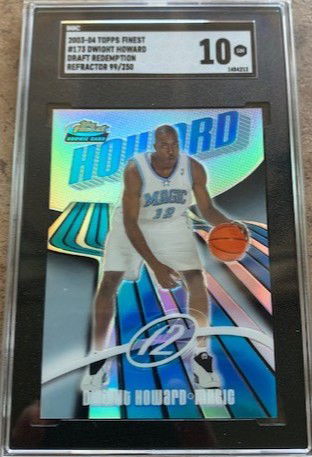 2003-04 Topps Finest Draft Redemption Silver Refractors /250 - Dwight Howard - SGC 10 Gem Mint GM