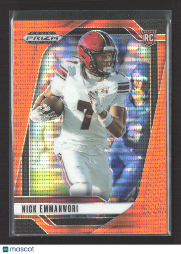 2025 Panini Prizm Draft Picks Nick Emmanwori #114 Orange /75 RC