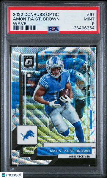 2022 Panini Donruss Optic Amon-Ra ST. Brown #67 Wave PSA 9
