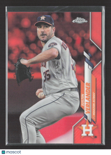 2020 Topps Chrome Justin Verlander #164 Red Refractor /