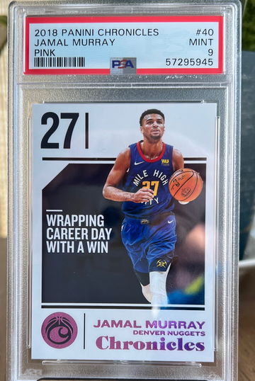 2018-19 Panini Chronicles Pink #40 Jamal Murray PSA 9 Mint Nuggets Low Pop! 🔥📈