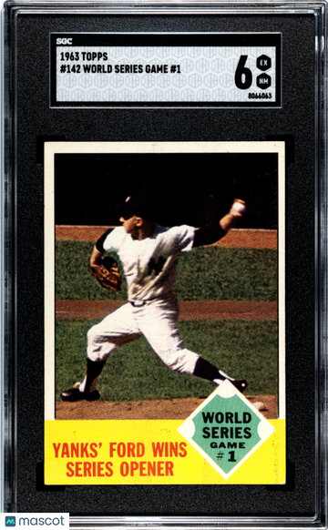 1963 Topps World Series Game #1 #142 SGC 6