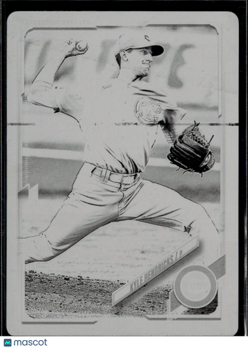 2021 Topps Baseball Series 2 Kyle Hendricks #503 Black Printing Plate Printing Plate