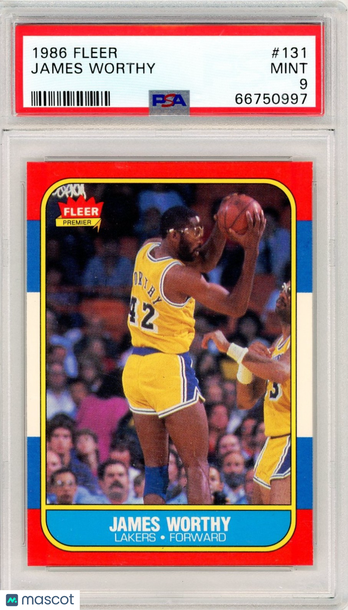 1986 Fleer James Worthy #131 PSA 9