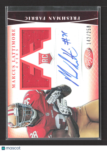 2013 Panini Certified Freshman Fabric Marcus Lattimore #323 142/250 Jersey Patch RC Freshman Fabric Auto