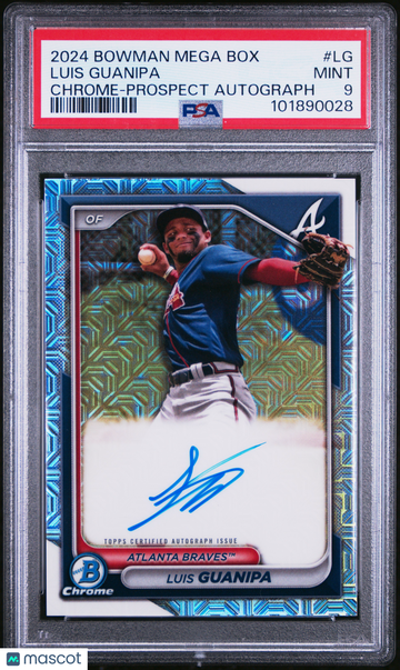 2024 Bowman Mega Box Chrome Bowman Prospect Mega Autographs Luis Guanipa #LG Cubic PSA 9