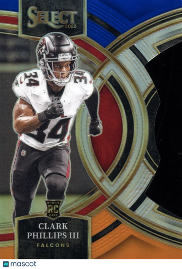 Clark Phillips III 2023 Select Rookie Orange Prizm Atlanta Falcons