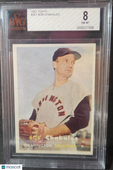 1957 Topps Bob Chakales #261 BVG 8