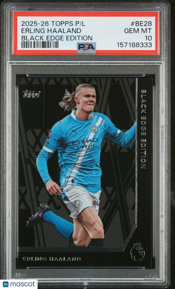 Erling Haaland 2025-2026 Topps Premier League #BE28 Black Edge Edition