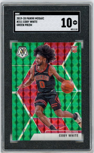 2019 Panini Mosaic Green Coby White RC SGC 10