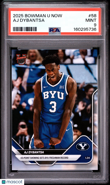 2025 Bowman U Now Aj Dybantsa #58 PSA 9