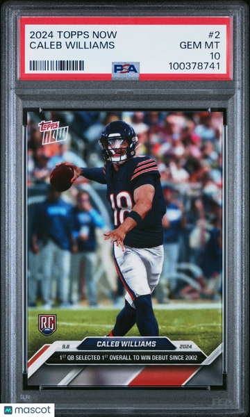 2024 Topps Now Caleb Williams #2 PSA 10