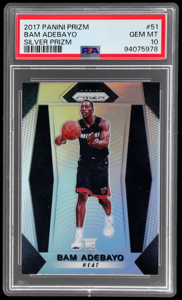 2017 Panini Prizm Bam Adebayo Silver Prizm PSA 10 RC