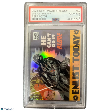 2021 Topps Chrome Star Wars Galaxy Enlist Today #52 PSA 10